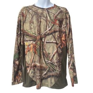 Huntworth Oak Tree Camo Long Sleeve Shirt mens 2XL